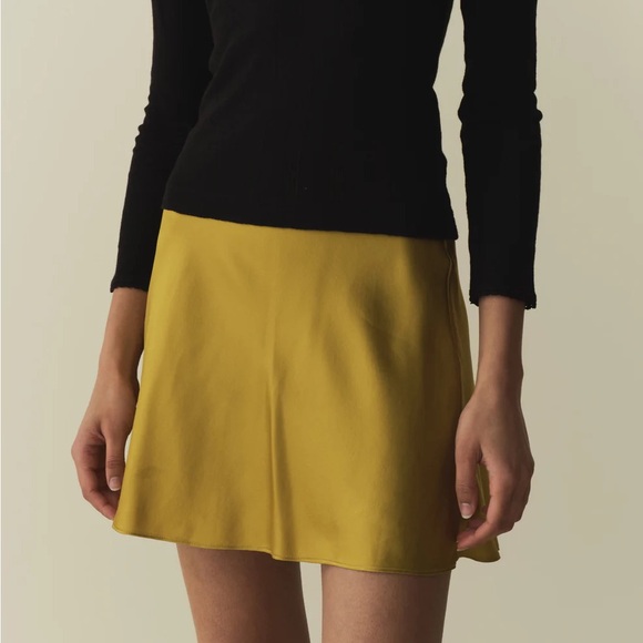 NWT DOÊN Giulietta Silk Skirt in Palmetto - Picture 4 of 9